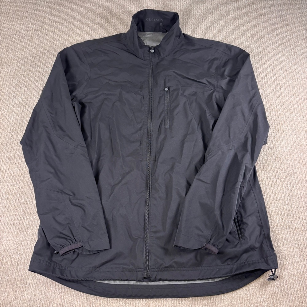 Greyson Black Lightweight Full Zip Windbreaker Jacket Men's Size Medium